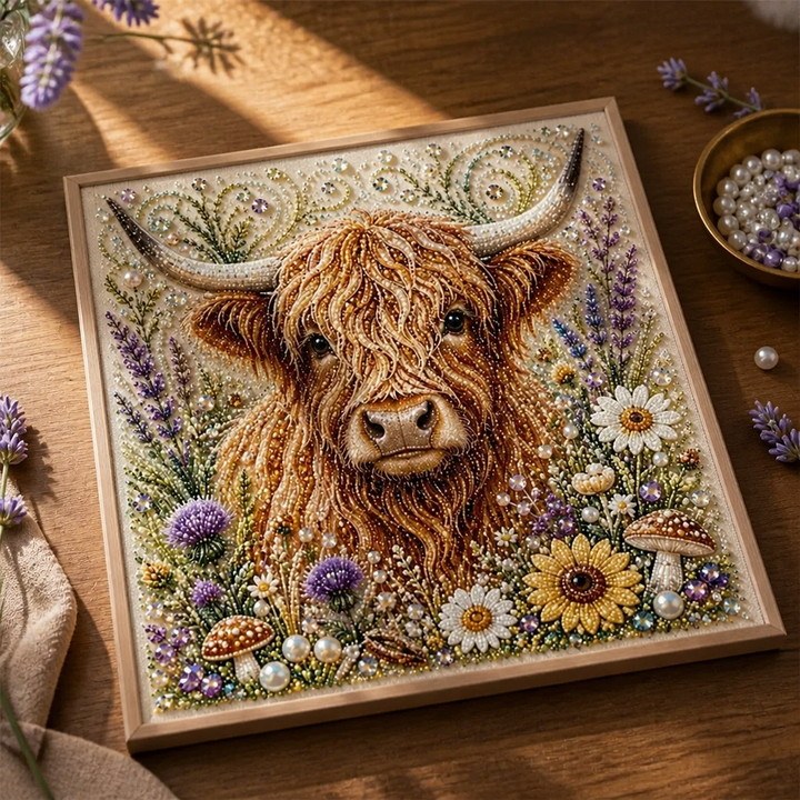 Hoofield – Highland Cow Pearl Art Kit