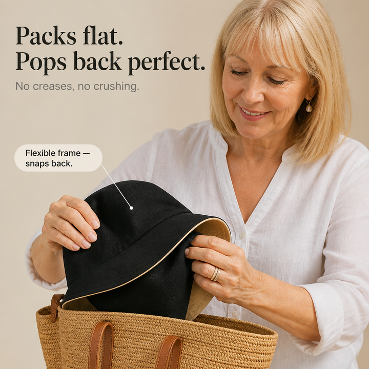 Wearbella – Bowknot Wide Brim Packable Sun Hat
