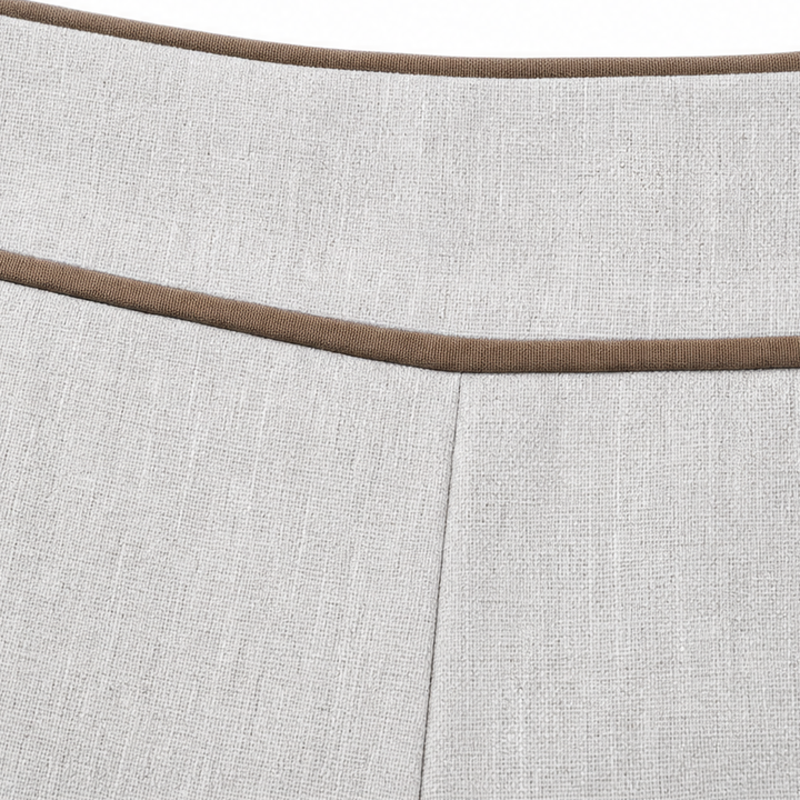Seamora – Contrast-Trim High-Waisted Wide-Leg Trousers
