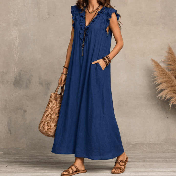 Florenza – Effortless Maxi with Pockets Navy