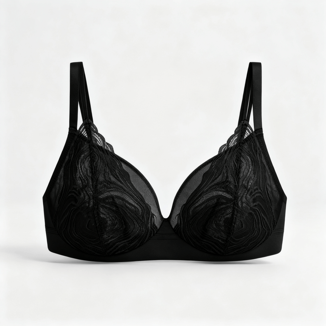 Florenza – Plus Size Lace Underwire Bra Black