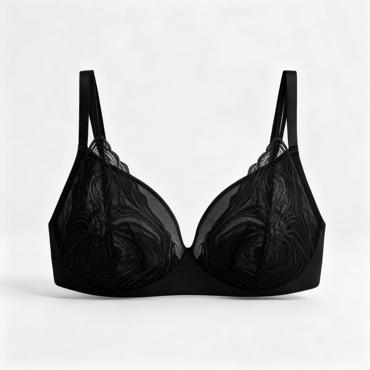 Florenza – Plus Size Lace Underwire Bra Black