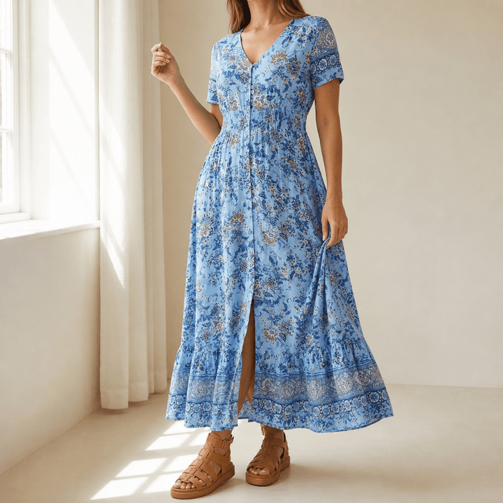 Floressa – Lightweight Floral Maxi Dress for Every Occasion blue