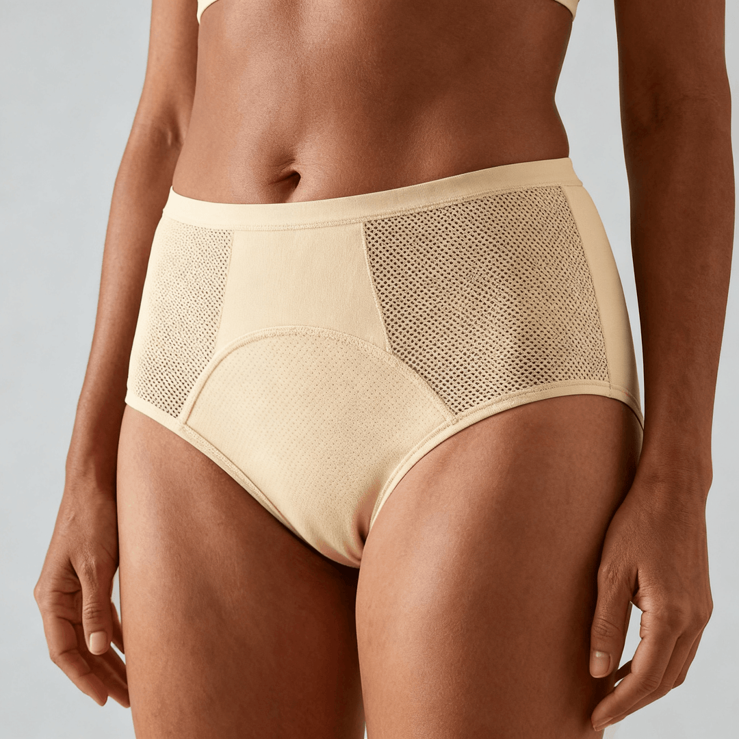 Flowella - Breathable Leak Proof Period Underwear Beige / L