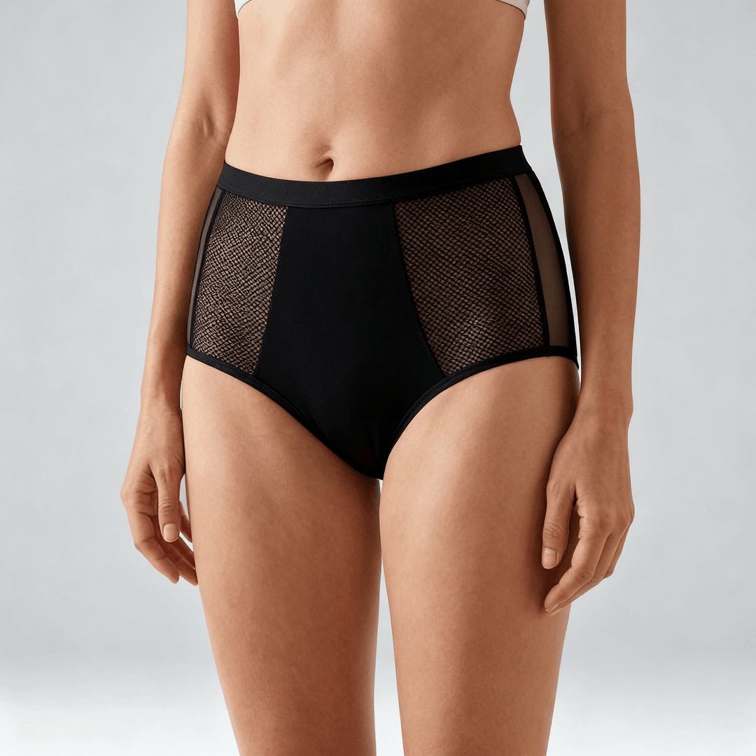 Flowella - Breathable Leak Proof Period Underwear Black / L