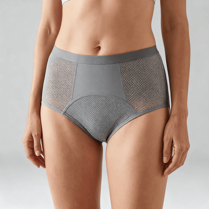 Flowella - Breathable Leak Proof Period Underwear Gray / L