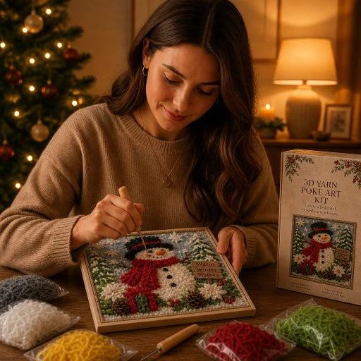 Foldery – Pre-Punched 3D Christmas Yarn Art Kit