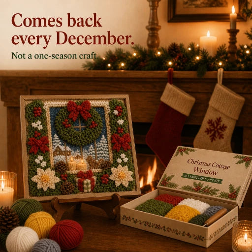 Foldery – Pre-Punched 3D Christmas Yarn Art Kit