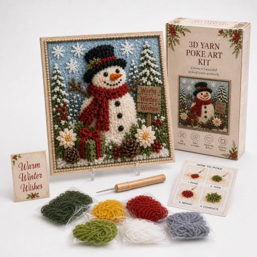Foldery – Pre-Punched 3D Christmas Yarn Art Kit