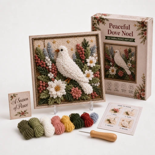 Foldery – Pre-Punched 3D Christmas Yarn Art Kit