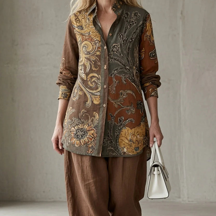 Wovana Set – Printed Boho Tunic And Trouser Set