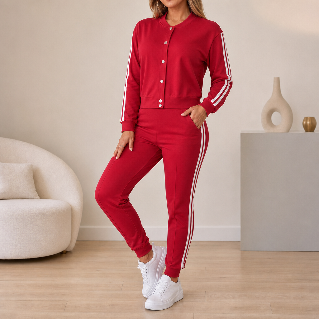 Wearbella – 3-Piece Cropped Jacket,Tank And Jogger Set