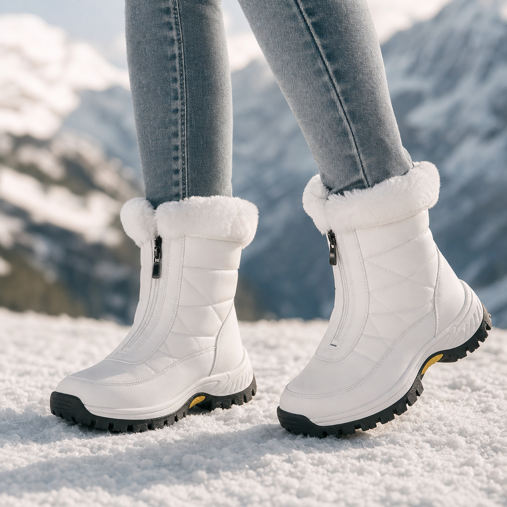 Snowlina – Plush-Lined Zip-Up Snow Boots