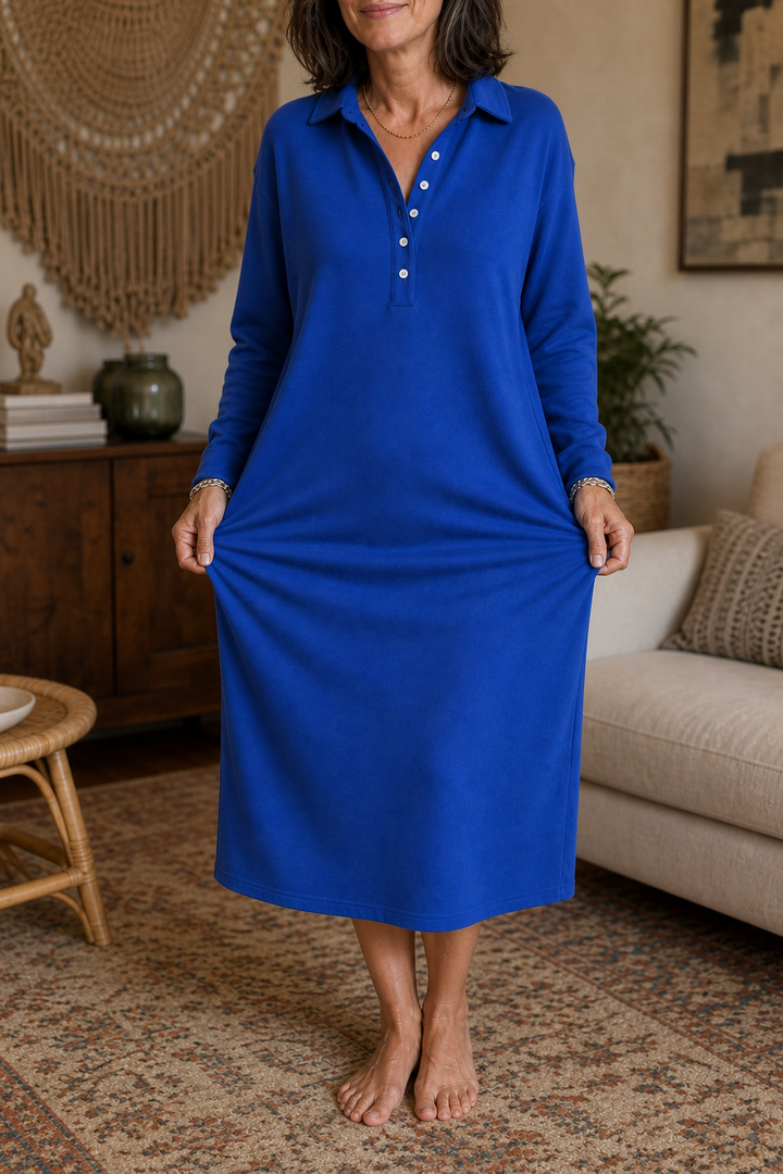 Wearbella – Ribbed Knit Long-Sleeve Sweatshirt Dress