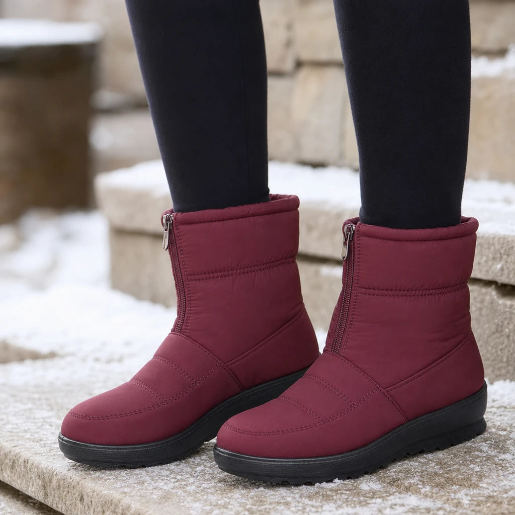 Frostelle – Plush Lined Wide-Fit Zip Ankle Boots