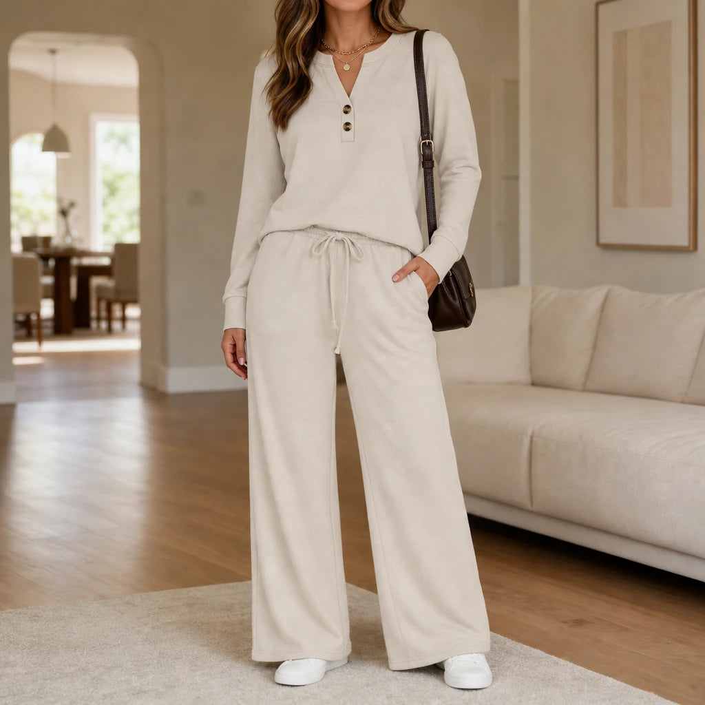 Wearbella – Coordinated Top And Pants Lounge Set