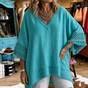 Wrenfare – Crochet Fringe Trim Sleeve Top