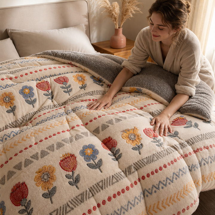 Lambcloud – Double-Sided Lamb Fleece Milk Velvet Quilt
