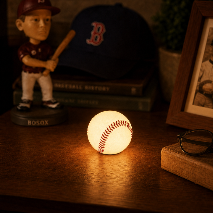 Home Plate Glow – Baseball Stitching Night Light