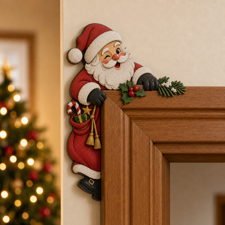 Peekaboo Noel – Dimensional Christmas Doorway Corner Decoration