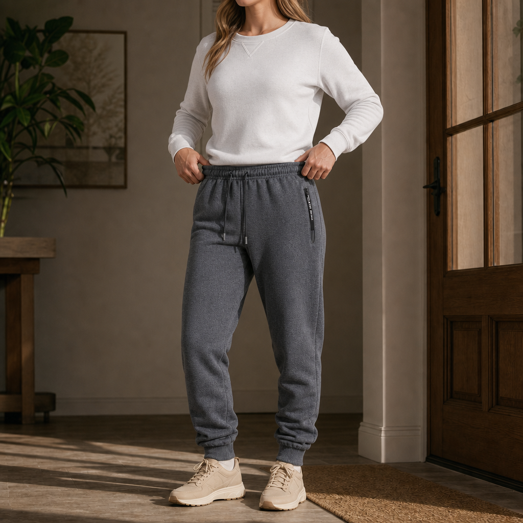 Warmease – Fleece-Lined Tapered Jogger Sweatpants