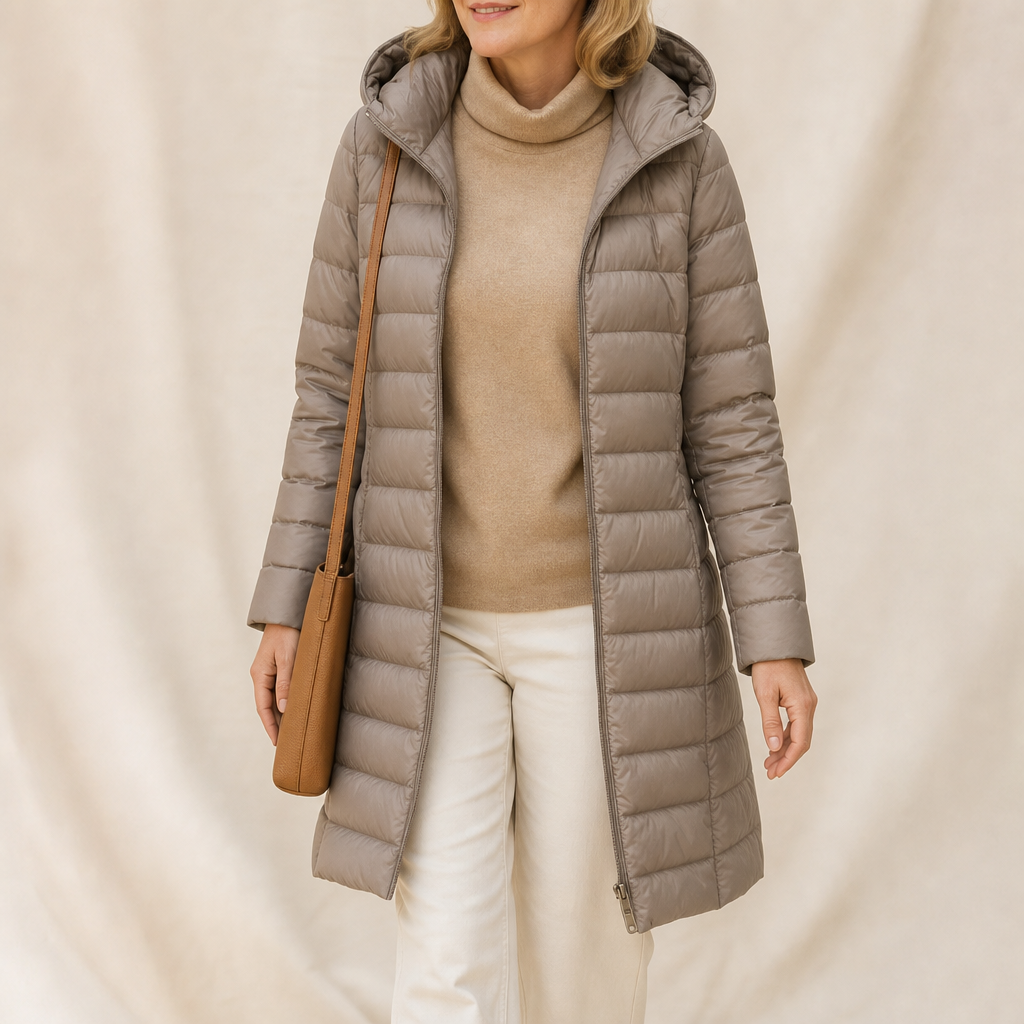 Veluna – Long Quilted Puffer Coat