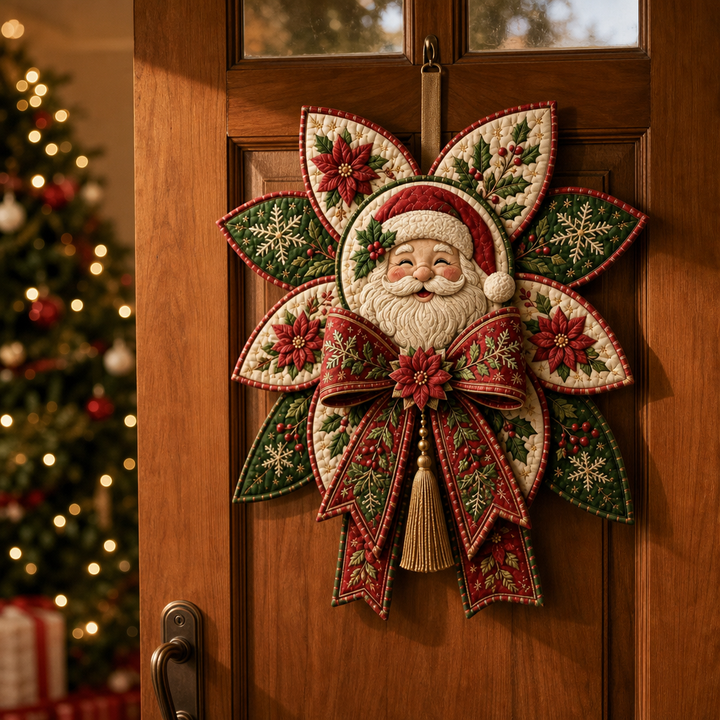 Stitchmas Bow Kit – DIY Fabric Santa Ornament Sewing Kit