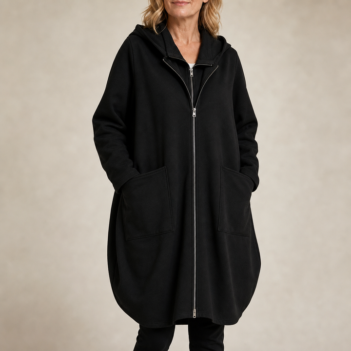 Wrenlora – Hooded Mid-Length Relaxed Coat