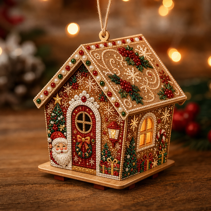 Pearlnoel – 3D Pearl Gingerbread House Craft Kit