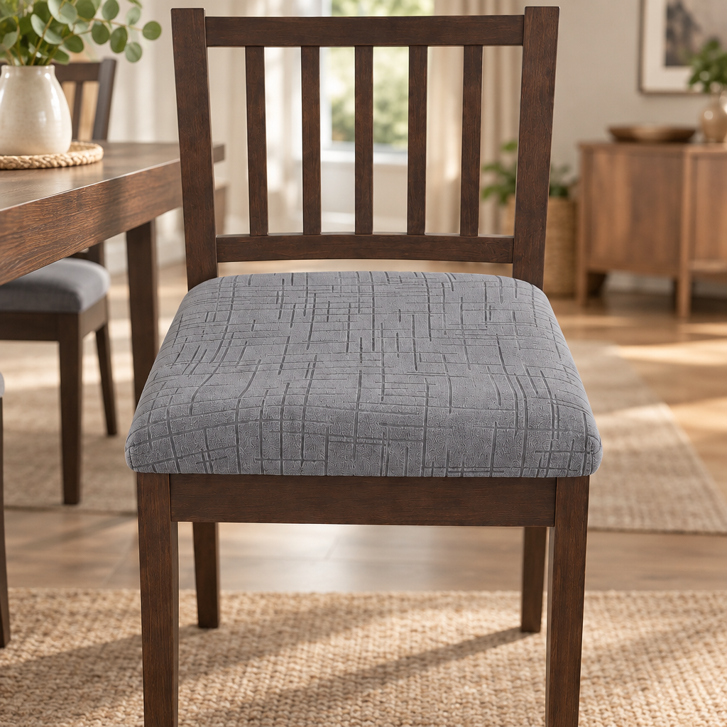 Snugseat – Tieless Stretch Jacquard Dining Chair Cover