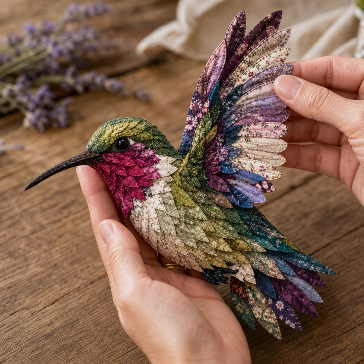 Wingmend – 3D Fabric Patchwork Hummingbird Craft Kit