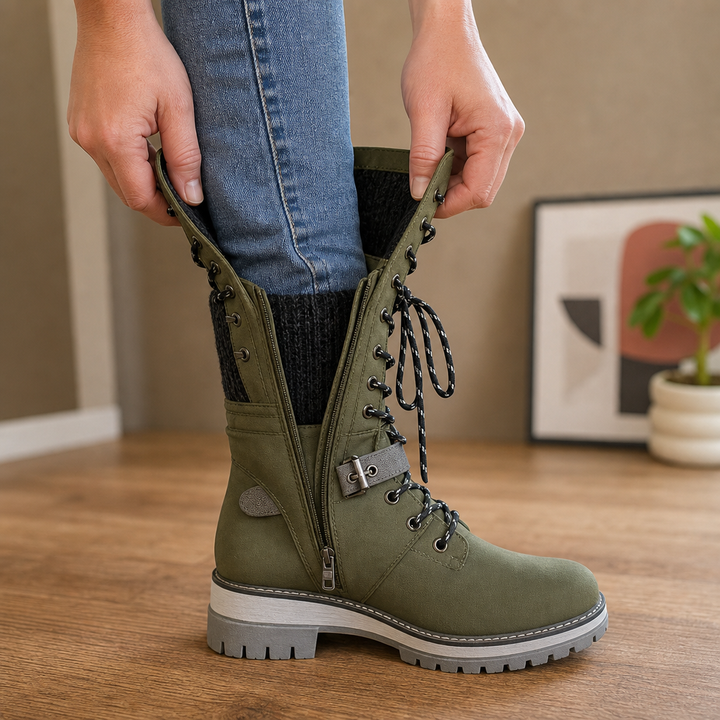 Snowbella – Knee-High Side-Zip Winter Boots