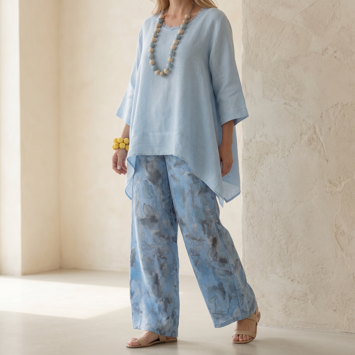 Linova™ – Artful Linen Two-Piece for Easy Days