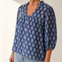 Marivell – Women's Block-Print V-Neck Summer Blouse