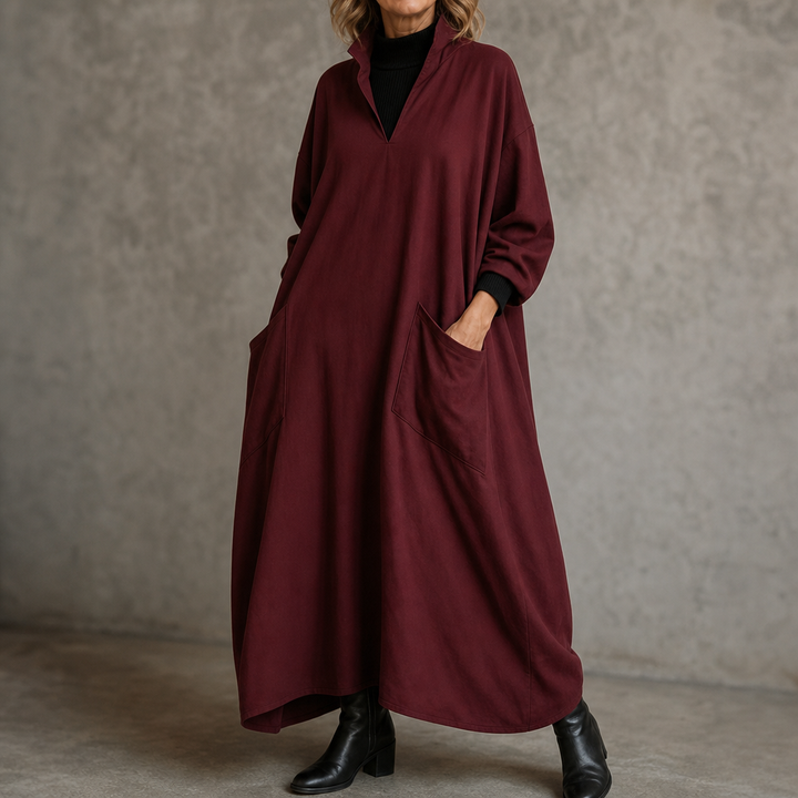 Wearbella – Cocoon Taper Mock Neck Midi Dress