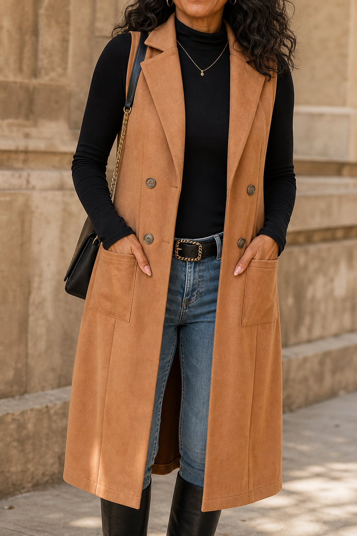 Longline & Co – Open-Front Longline Sleeveless Vest