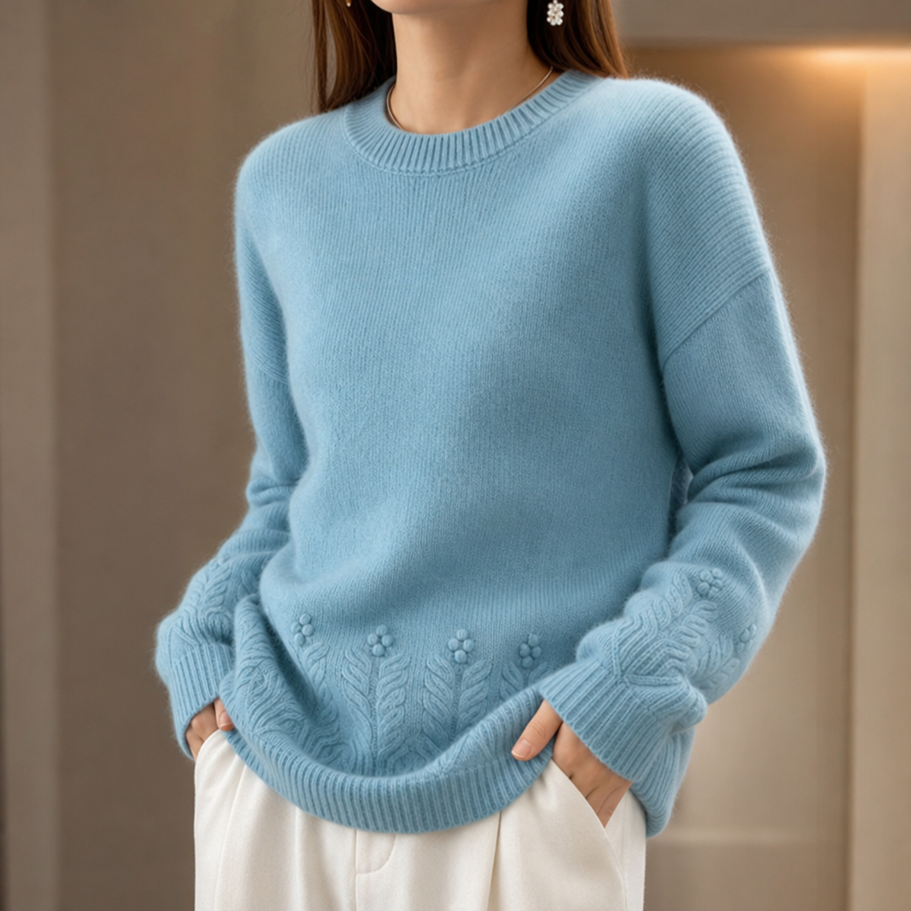 Florenza – Botanical Detail Knit Sweater