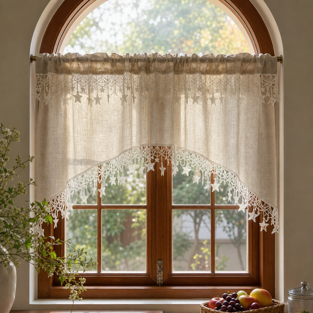 Starweave – Star Lace Arched Window Valance