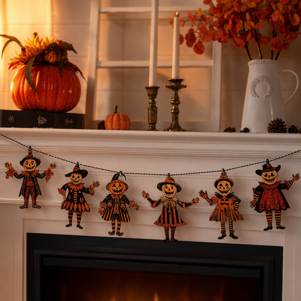 Mayfield Manor – Waterproof Wood Pumpkin Character Banner