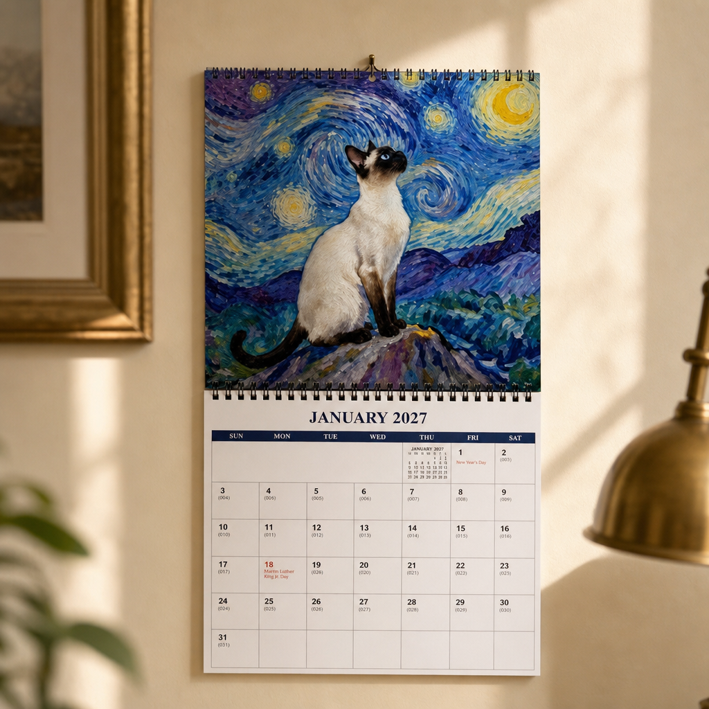 Purrfecto – 2027 Masterpiece Cat Wall Calendar