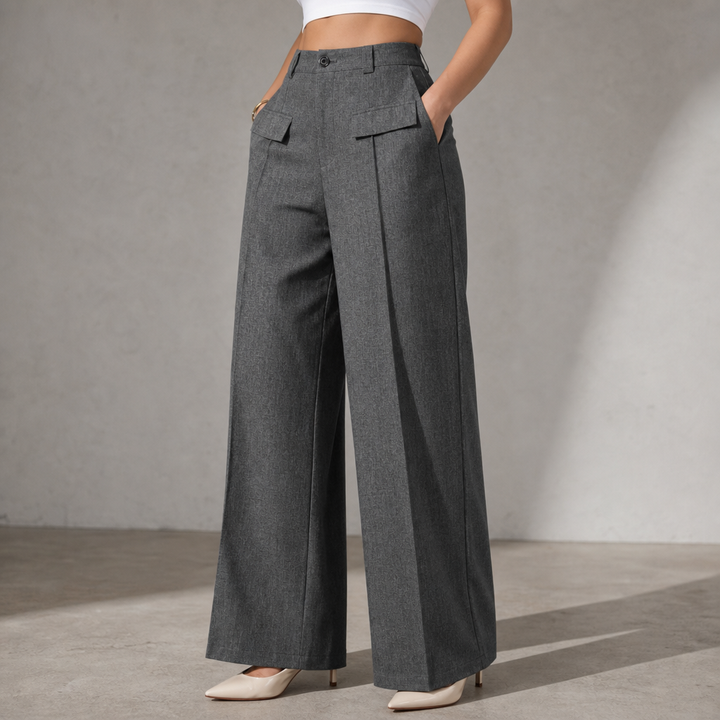 Wearbella – High-Waisted Tailored Wide-Leg Trousers