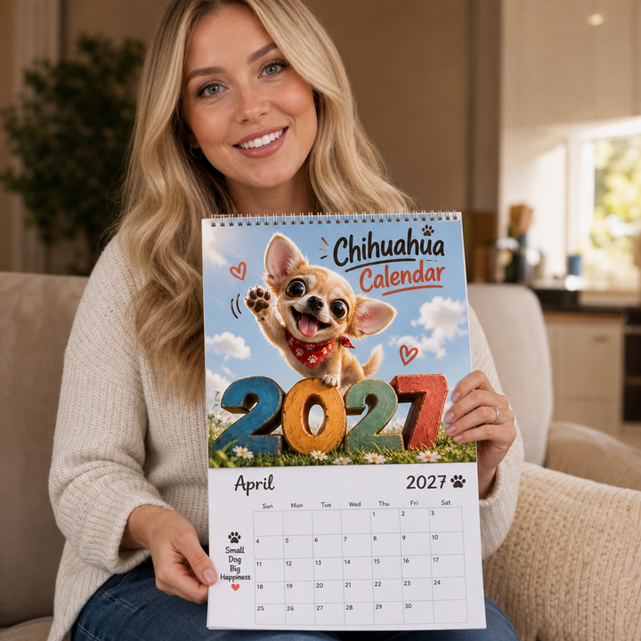 Chihuaholiday – 2027 Chihuahua Wall Calendar