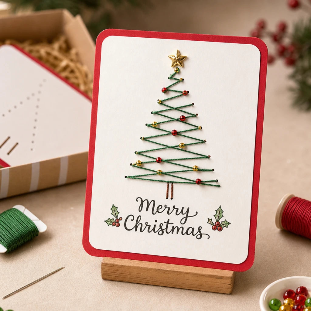 MerryStitch – Beaded Hand-Stitched Christmas Card Kit