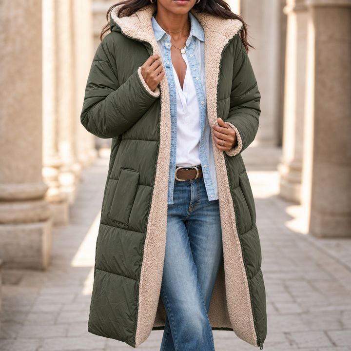 Wintervia – Reversible Sherpa Windproof Long Coat