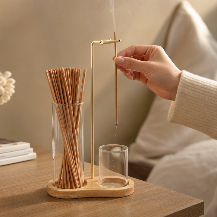 Ashvia – Dual Glass Cup Incense Ash Catcher