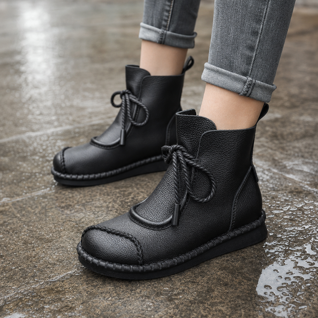 Vintara – Vintage Lace-Up Ankle Boots