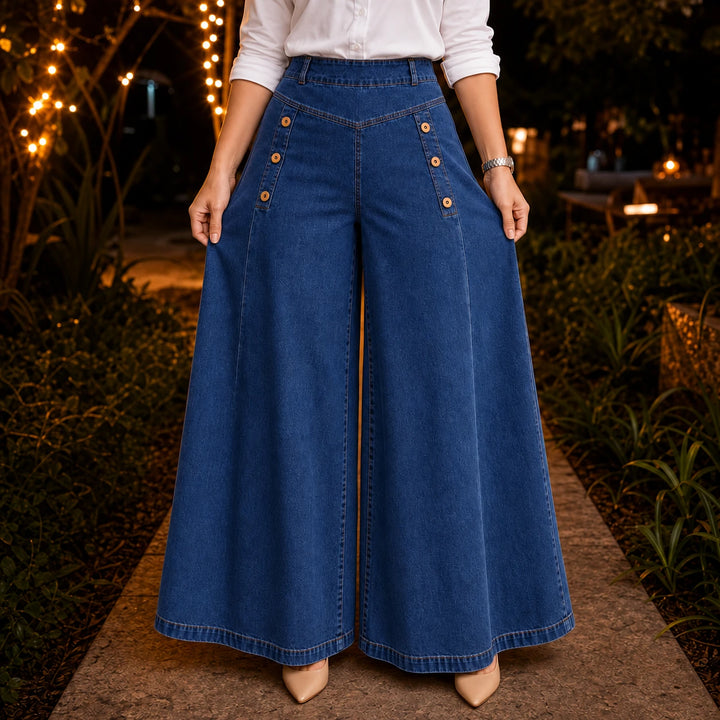 Formelle – High-Waisted Wide-Leg Jeans