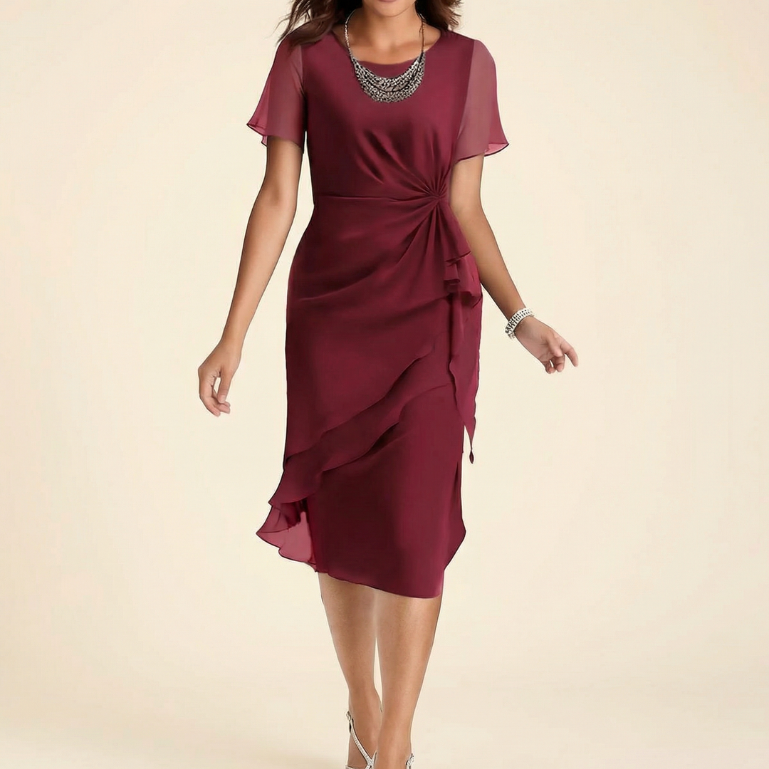 Velara™ – Gathered Twist Waist Dress
