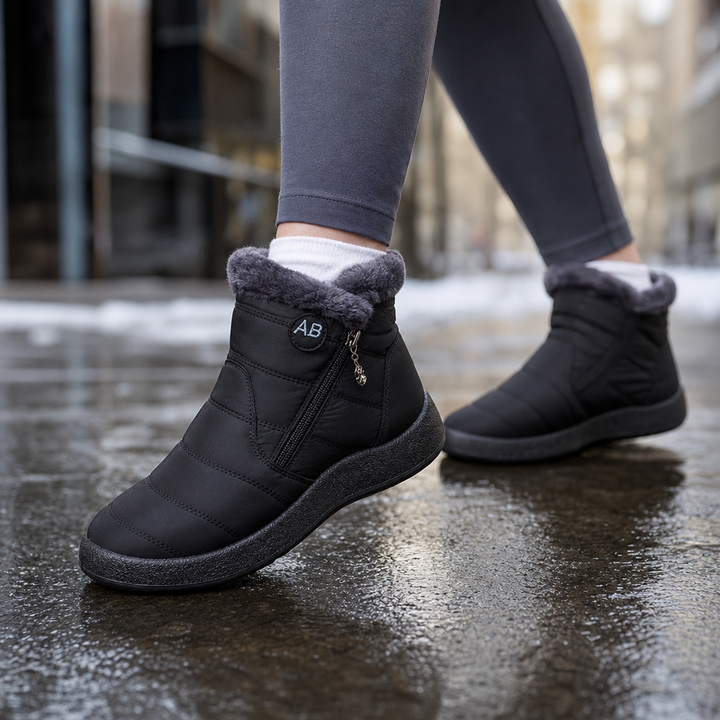 Lunavia – Plush-Lined Zipper Ankle Boots