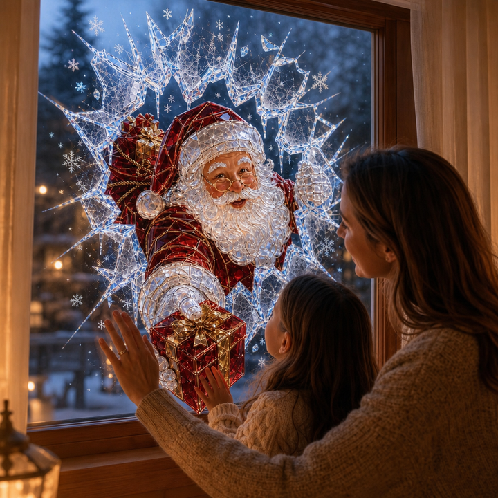 Frostcrack – 3D Cracked-Glass Christmas Window Cling